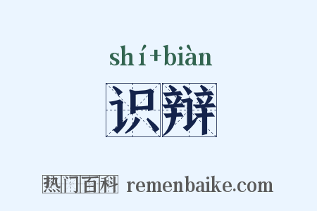 识辩是什么意思的图片